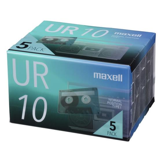 マクセル カセットテープ 10分 5巻 UR-10N5P オーディオテープ 録音用メディア 記録メデ...