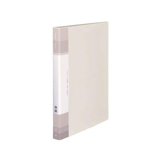 コクヨ クリヤーブック(Glassele)固定式A4背ポケット 40P オフホワイト Ａ４ 固定式ク...