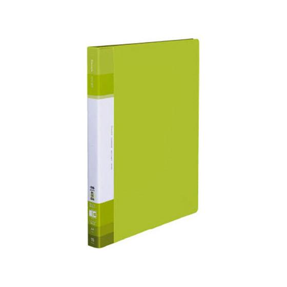 コクヨ クリヤーブック(Glassele)替紙式背ポケットミドルA4ライトグリーン Ａ４ 差替式クリ...