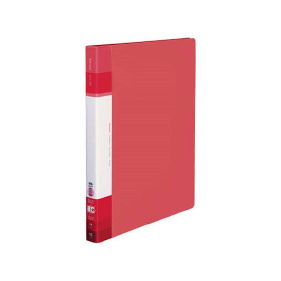 コクヨ クリヤーブック(Glassele)替紙式背ポケットミドルA4コーラルピンク Ａ４ 差替式クリ...