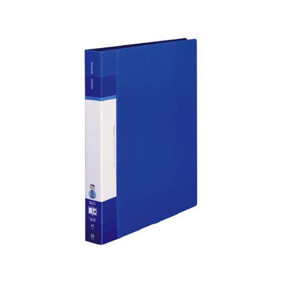 コクヨ クリヤーブック(Glassele)替紙式背ポケットワイドA4ブルー Ａ４ 差替式クリヤーファ...