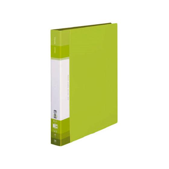 コクヨ クリヤーブック(Glassele)替紙式背ポケットワイドA4ライトグリーン Ａ４ 差替式クリ...