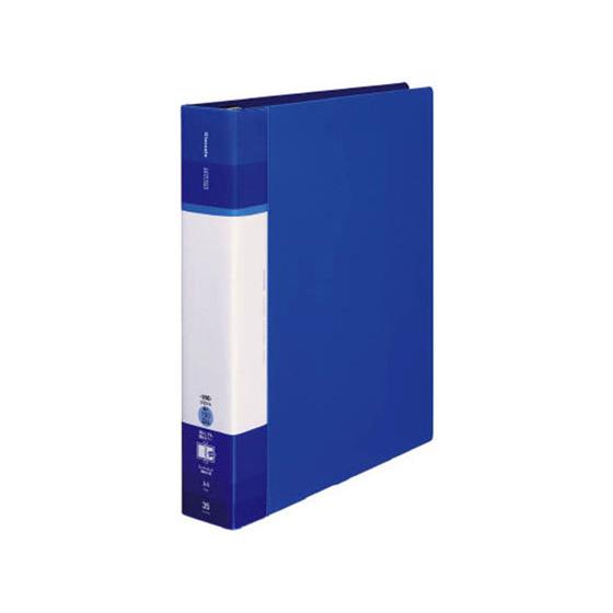 コクヨ クリヤーブック(Glassele)替紙式背ポケットSワイドA4ブルー Ａ４ 差替式クリヤーフ...