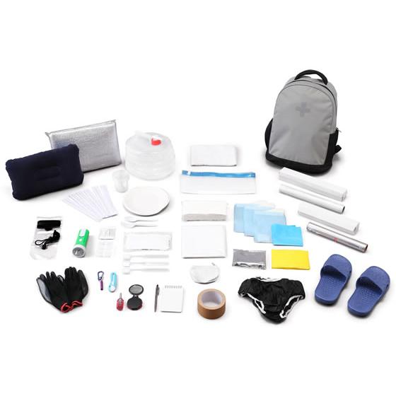 アイリスオーヤマ 防災リュックセット 1人用 食品無し 33点 グレー 非常用持ちだし袋 避難グッズ...