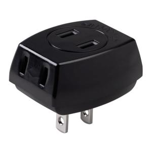 朝日電器 トリプルタップ ブラック 3個口 L...の詳細画像1