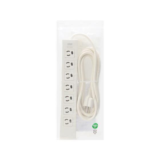 【お取り寄せ】サンワサプライ 電源タップ(7個口・3P・3m) TAP-F37-3R コード付き電源...