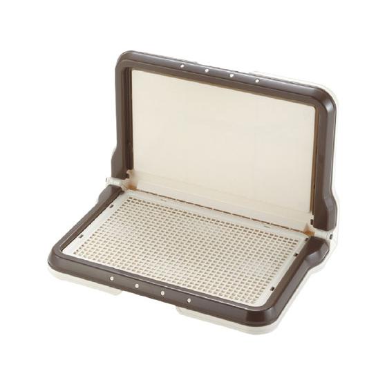 【お取り寄せ】リッチェル しつけ用 ステップL型トレーレギュラー ダークブラウン トイレシート 犬 ...