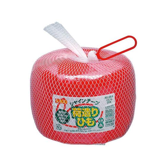 【お取り寄せ】松浦産業 シャインテープ 玉巻 赤 300R ＰＥ紐 平テープ 玉ひも 荷造り紐 ロー...