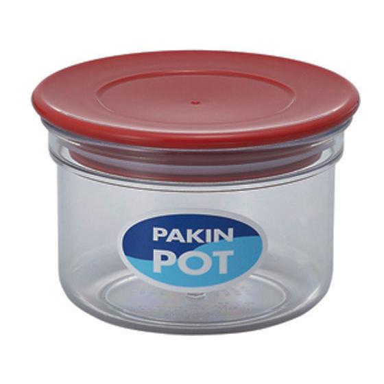 【お取り寄せ】エンテック パッキン付ポット350ml レッド 箱入 1037R 小型コンテナー 保存...