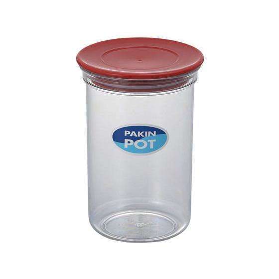 【お取り寄せ】エンテック パッキン付ポット780ml レッド 箱入 1038R 小型コンテナー 保存...