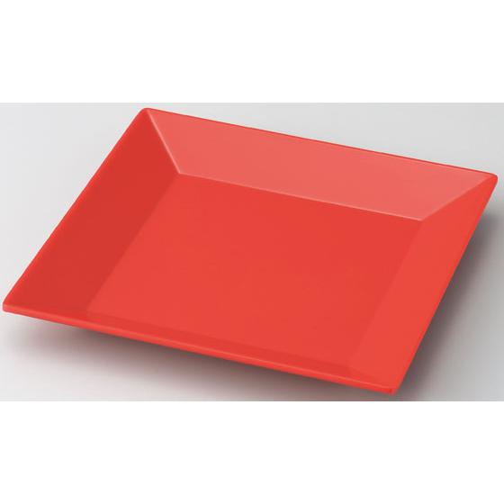 【お取り寄せ】エンテック スクエアプレート 14 赤 SP-11R 大皿 丼 中華食器 キッチン テ...