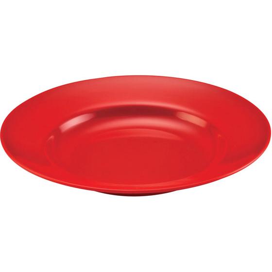 【お取り寄せ】エンテック ラーメンどんぶり受皿(スープ皿 9吋) 赤 NO.50R 大皿 丼 中華食...