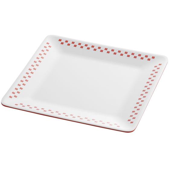 【お取り寄せ】エンテック スクエアプレート 20 赤 2TONE CH-12R 大皿 丼 中華食器 ...