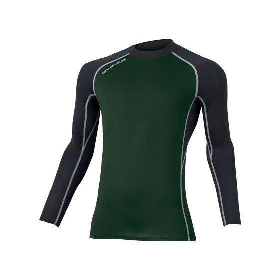 【お取り寄せ】アーリーバードアルノ Lスリーブインナーシャツ Dグリーン×黒 L EBA515-28...