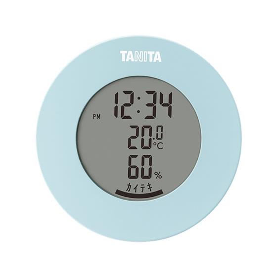 タニタ デジタル温湿度計 ライトブルー TT-585-BL
