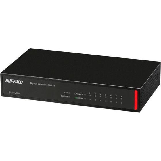 【お取り寄せ】バッファロー Giga Layer2スマートLiteスイッチ 8ポート BS-GSL2...