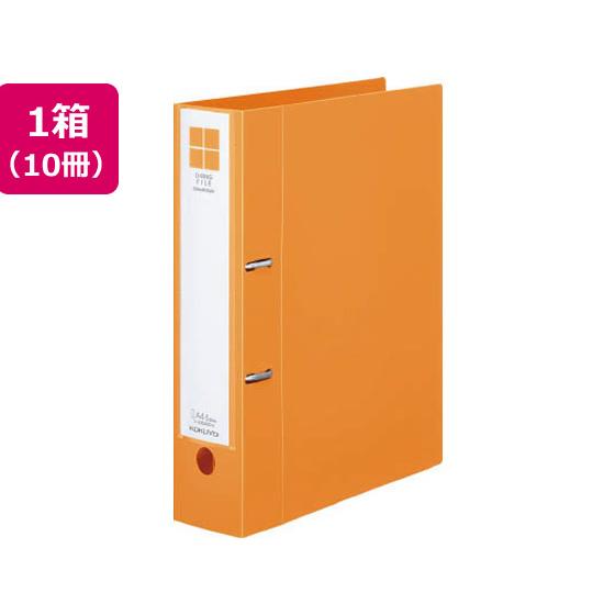 コクヨ Dリングファイル[スムーススタイル] A4タテとじ厚50mmオレンジ10冊 Ａ４ Ｄ型２穴リ...