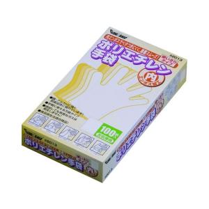 川西工業 ポリエチレン手袋 内エンボス クリア M 100枚 #2013 ポリエチレン 使い捨て手袋 作業用手袋