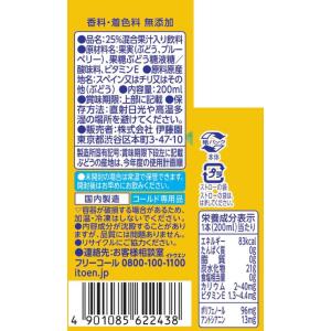 伊藤園 ブルーベリーぶどうmix 紙パック 2...の詳細画像2