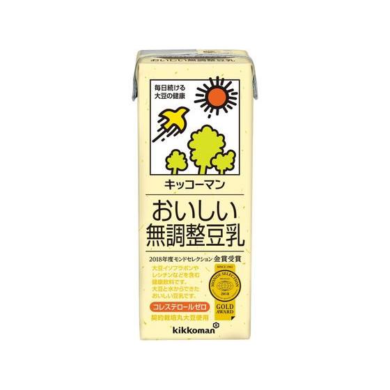 キッコーマンソイフーズ 無調整 豆乳スリム 200ML 286360  ジュース 清涼飲料 缶飲料 ...