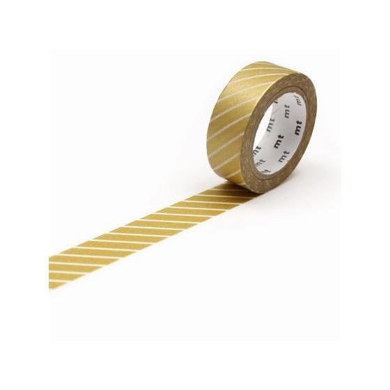 【お取り寄せ】カモ井 mt 1P ストライプ・ゴールド MT01D144R デコレーション用マスキン...