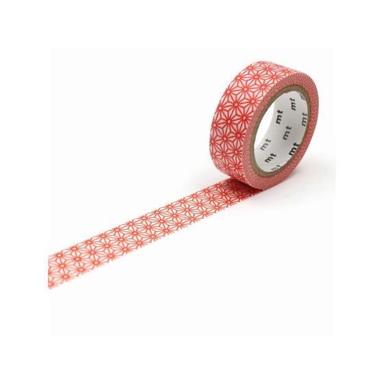 【お取り寄せ】カモ井 mt 1P 麻の葉・朱赤 MT01D215R デコレーション用マスキングテープ...