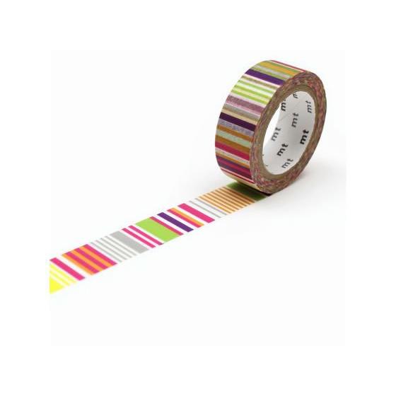 【お取り寄せ】カモ井 mt 1Pマルチボーダー・ビビッド MT01D285R デコレーション用マスキ...