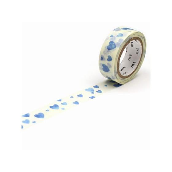【お取り寄せ】カモ井 mt 1P ハート・スタンプブルー MT01D332R デコレーション用マスキ...
