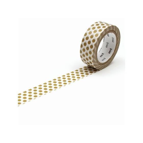 【お取り寄せ】カモ井 mt 1P ドット・金 MT01D365R デコレーション用マスキングテープ ...