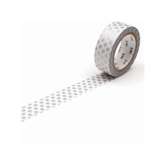 【お取り寄せ】カモ井 mt 1P ドット・銀 MT01D366R デコレーション用マスキングテープ ...