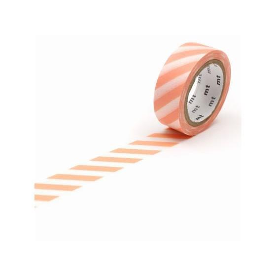 【お取り寄せ】カモ井 mt 1P ストライプ・サーモンピンク MT01D370R デコレーション用マ...