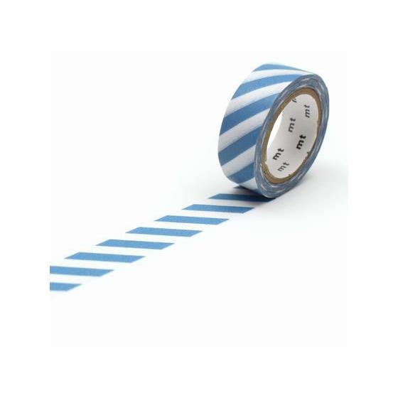 【お取り寄せ】カモ井 mt 1Pストライプ・グレイッシュスカイ MT01D374R デコレーション用...