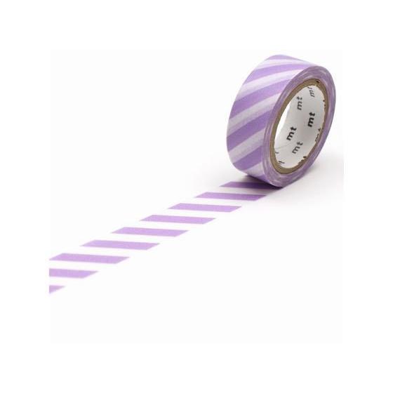 【お取り寄せ】カモ井 mt 1P ストライプ・ライラック MT01D376R デコレーション用マスキ...