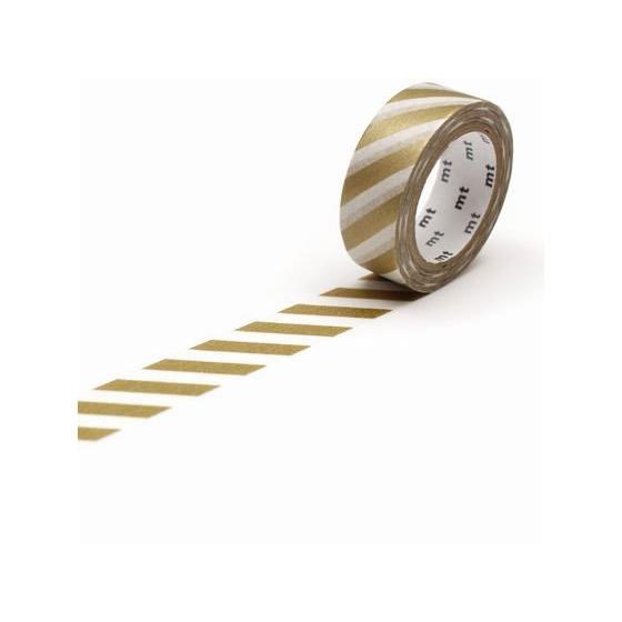 【お取り寄せ】カモ井 mt 1P ストライプ・金 MT01D377R デコレーション用マスキングテー...