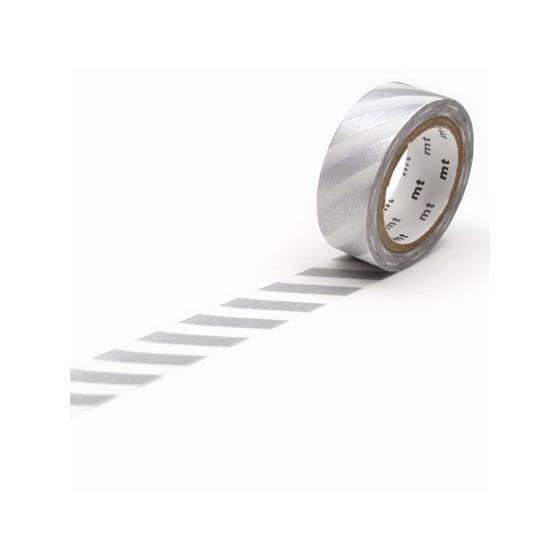 【お取り寄せ】カモ井 mt 1P ストライプ・銀 MT01D378R デコレーション用マスキングテー...