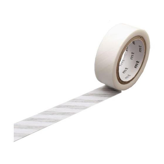 【お取り寄せ】カモ井 mt 1P ストライプ・ホワイト MT01D379R デコレーション用マスキン...