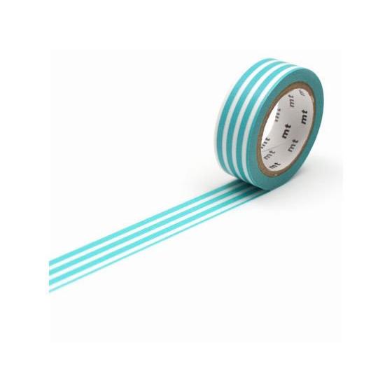 【お取り寄せ】カモ井 mt 1P ボーダー・ソーダ MT01D385R デコレーション用マスキングテ...