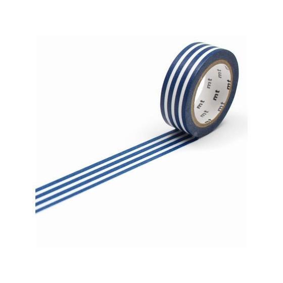 【お取り寄せ】カモ井 mt 1P ボーダー・インディゴ MT01D386R デコレーション用マスキン...