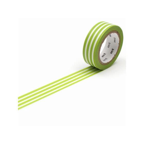 【お取り寄せ】カモ井 mt 1P ボーダー・キウイ MT01D388R デコレーション用マスキングテ...