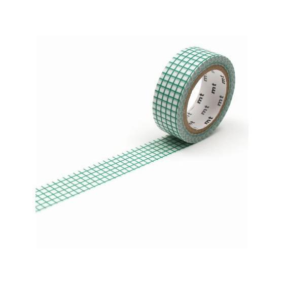 【お取り寄せ】カモ井 mt 1P 方眼・エメラルド MT01D397R デコレーション用マスキングテ...