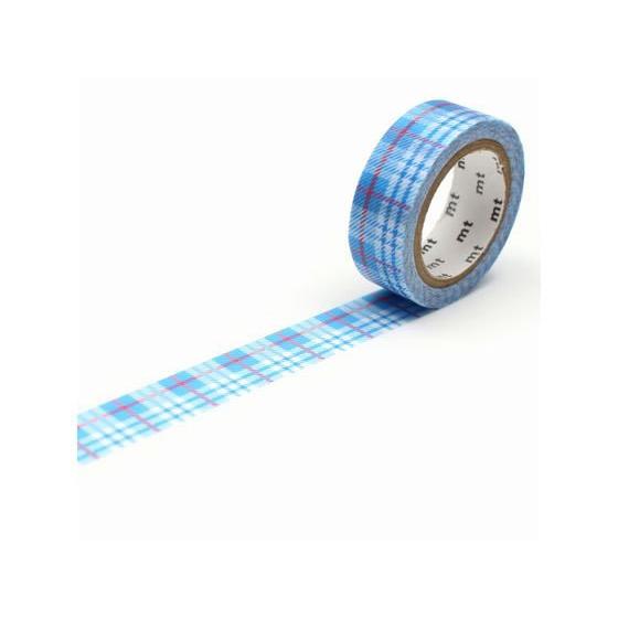 【お取り寄せ】カモ井 mt 1P チェック・ライトブルー MT01D421R デコレーション用マスキ...