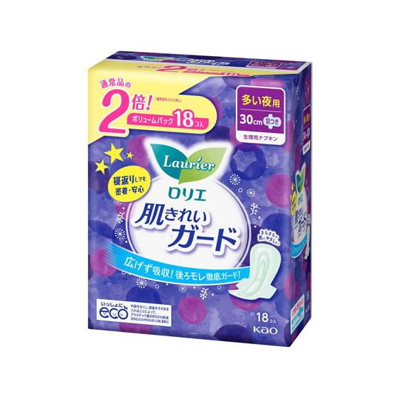 KAO ロリエ 肌きれいガード 夜用 羽つき 18コ