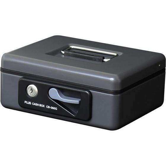 【お取り寄せ】プラス 金庫 小型 手提金庫 S ダークグレー CB-060G 12-860 手提金庫...