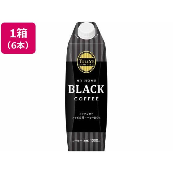 伊藤園 TULLY’S COFFEE BLACK 1L×6本