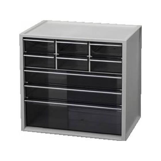 アイリスオーヤマ 小物キャビネット ライトグレー KC-350R-ライトGY レターケース デスクト...