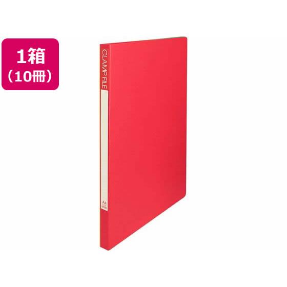ビュートン クランプファイル 紙 A4タテ とじ厚10mm レッド 10冊 Ａ４ Ｚ式レバーファイル...