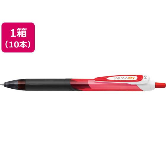 ゼブラ サラサドライ 0.4 赤 10本 JJS31-R 赤インク ゲルインクボールペン