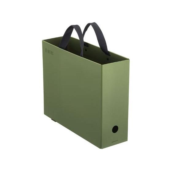 コクヨ すっきり収納できるキャリーボックス [NEOS] A4 オリーブGR ボックスファイル ＰＰ...