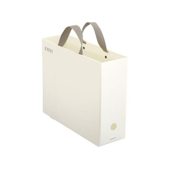 コクヨ すっきり収納できるキャリーボックス [NEOS] A4 オフホワイト ボックスファイル ＰＰ...