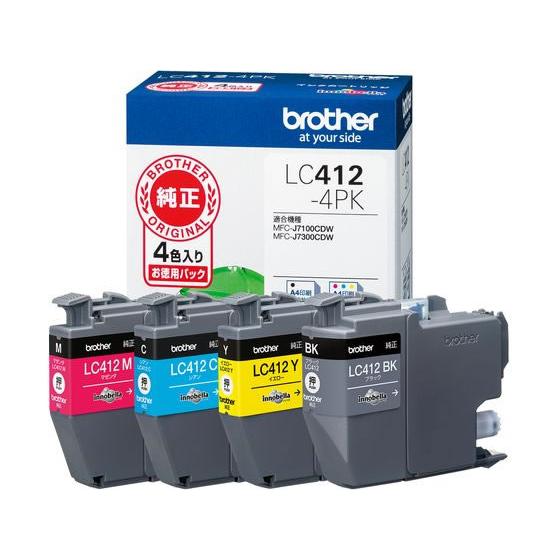 ブラザー 純正インクカートリッジ 4色パック LC412-4PK ブラザー ｂｒｏｔｈｅｒマルチパッ...